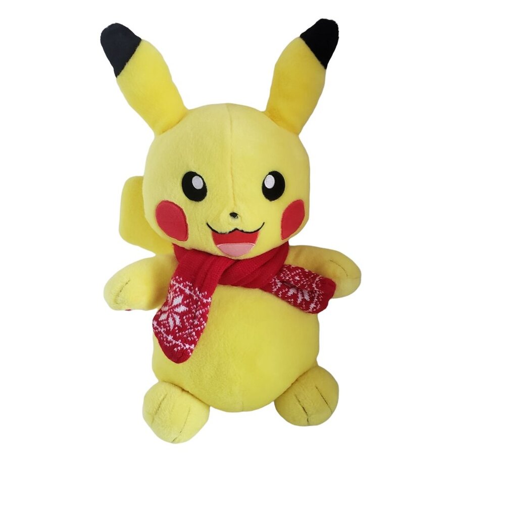 Build-A-Bear Pokemon Pikachu Plush 16" Stuffed Animal Red Scarf 2016 Vintage Toy